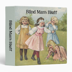 Vintage Victorian Children Play Blind Man's Bluff Binder