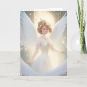Vintage Victorian Christmas Angel Holiday Card