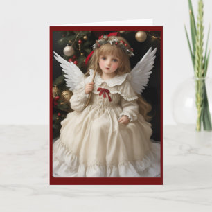 Vintage Victorian Christmas Angel Holiday Card