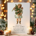 Vintage Victorian Christmas Angel Holiday Party Invitation<br><div class="desc">Invite guests to a magical holiday gathering with this vintage Victorian Christmas angel holiday party invitation. Featuring a beautifully illustrated Victorian angel holding a Christmas tree, this nostalgic design exudes the warmth and joy of the season. Perfect for traditional holiday celebrations, this charming invitation sets the stage for a festive...</div>