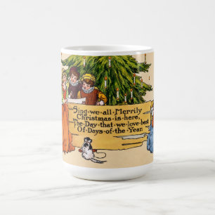 Vintage Victorian Christmas Carolers Illustration  Coffee Mug