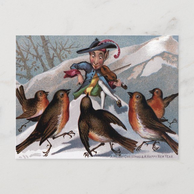 Vintage Victorian Christmas Postcard (Front)