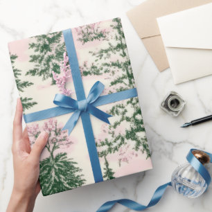 Vintage Victorian Christmas Toile Pattern  Wrapping Paper