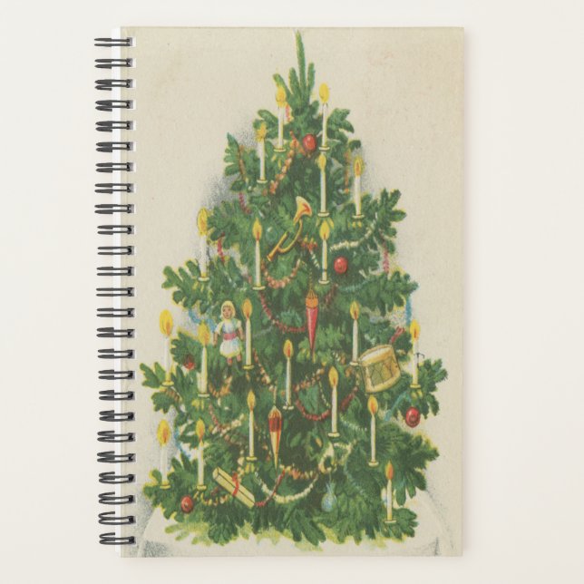 Vintage Victorian Christmas Tree Candles Planner (Front)