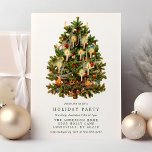 Vintage Victorian Christmas Tree Holiday Party Invitation<br><div class="desc">Invite your guests to a festive holiday celebration with this elegant vintage Victorian Christmas tree party invitation. Featuring a beautifully decorated Christmas tree adorned with traditional ornaments and candles, this classic design exudes charm and sophistication. Perfect for a holiday gathering, the invitation allows you to customize with your event details,...</div>