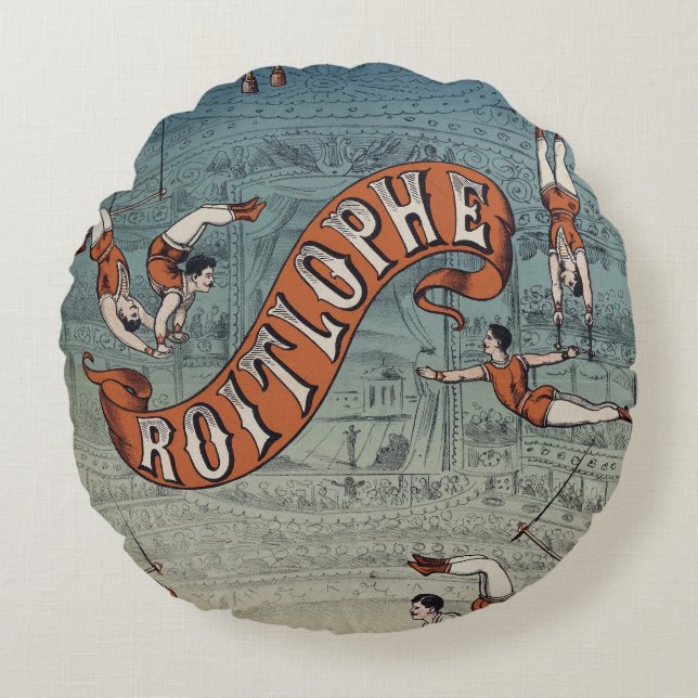 Vintage Victorian Circus  Round Pillow (Front)
