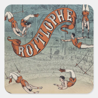 Vintage Victorian Circus  Square Sticker