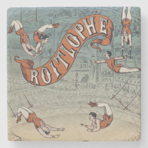 Vintage Victorian Circus Stone Coaster
