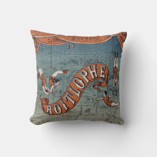 Vintage Victorian Circus  Throw Pillow