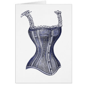 Vintage Victorian Corset - Customizable Card