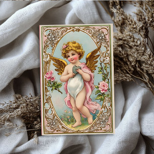 Vintage Victorian cupid angel Valentine's day Tissue Paper