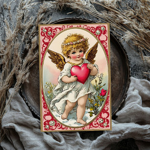 Vintage Victorian cupid angel Valentine's day Tissue Paper