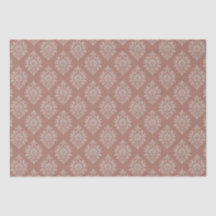 Vintage Victorian Damask, Parchment on Blush-Tone