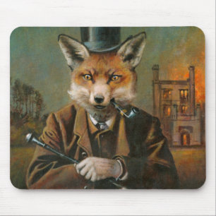Vintage Victorian Dapper Fox Mouse mat. Pad