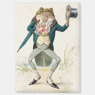 Vintage Victorian Dapper Toad In Morning Dress Magnet