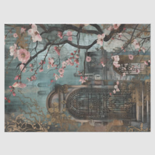 Vintage Victorian Doorway Cherry Blossom Decoupage Tissue Paper