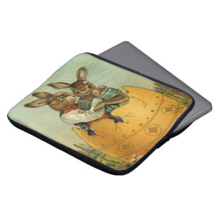 Vintage Victorian Easter Bunnies, Giant Easter Egg Laptop Sleeve