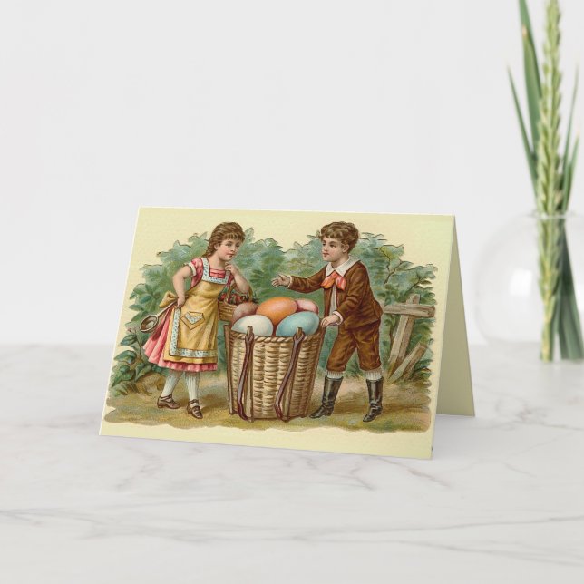 Vintage Victorian Easter  Card (Front)