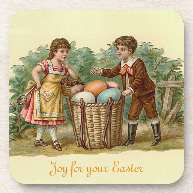 Vintage Victorian Easter Coaster (Front)