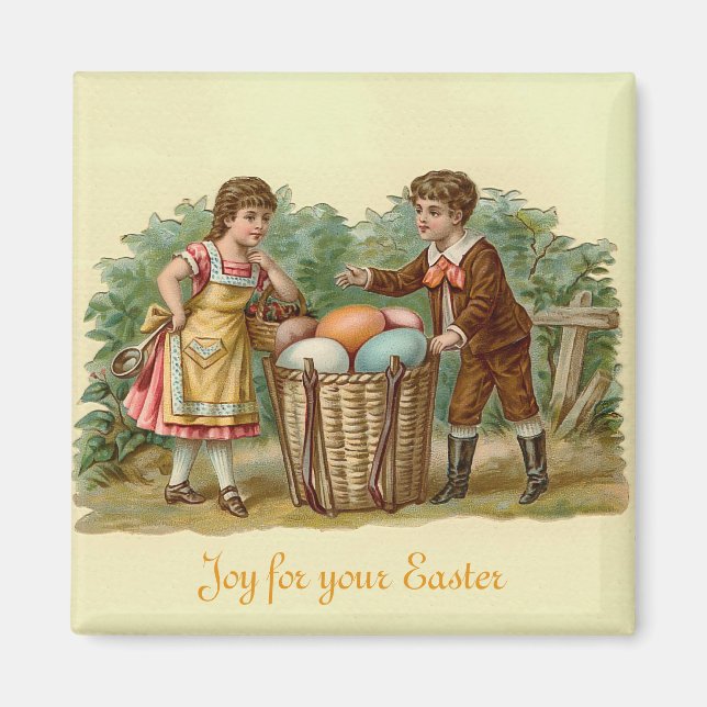 Vintage Victorian Easter Magnet (Front)