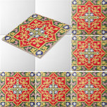Vintage Victorian Era 1870 Pattern Tile<br><div class="desc">This is a digitally enhanced print of a Victorian era ornate tile pattern derived from an antique 1870 publication. You can customize the background colour.</div>