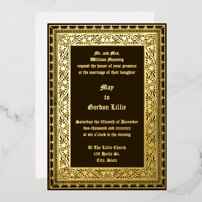 Vintage Victorian Era 1882 Border (Front/Back)