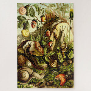 Vintage Victorian Era 1890 Snails Jigsaw Puzzle