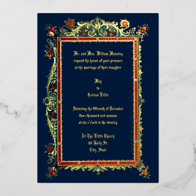 Vintage Victorian Era 1893 Ornate Wedding (Front)