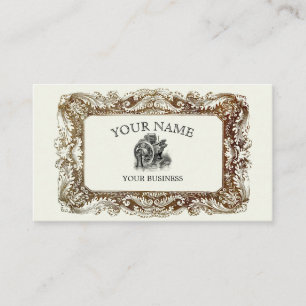 Vintage  Victorian Era Border Steampunk Template Business Card