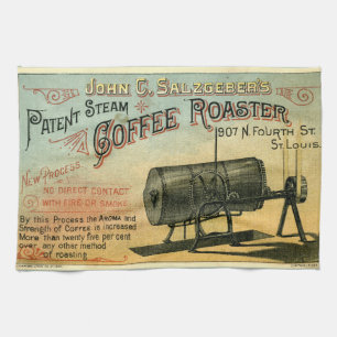 Vintage Victorian Era Coffee Roaster Ad Kitchen Towel