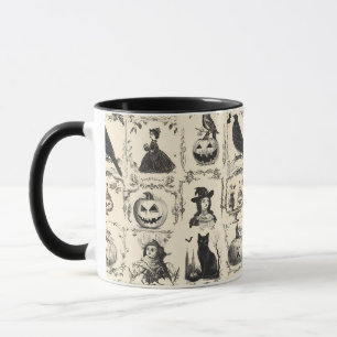Vintage Victorian Era Halloween Mug