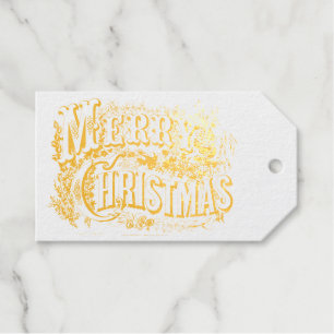 Vintage Victorian Era Merry Christmas Gift Tags