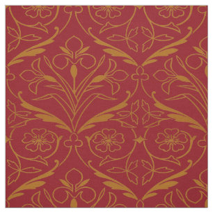 Vintage Victorian Era Thomas Crane Floral Pattern Fabric