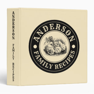 Vintage Victorian Era Vegetable Garlic Recipe Binder