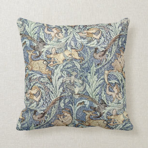 Vintage Victorian Era Wood Notes by Walter Crane Throw Pillow
