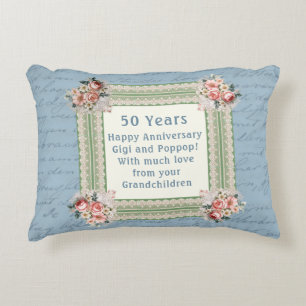 Vintage Victorian Faded Damask Memory  Accent Pillow