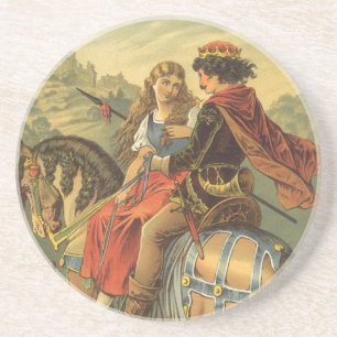 Vintage Victorian Fairy Tale, Brother and Sister Coaster