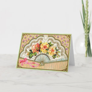 Vintage Victorian Fan All Occasions Card