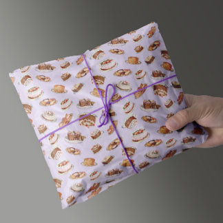 Vintage Victorian Fancy Cakes And Sweets Pattern Tissue Paper