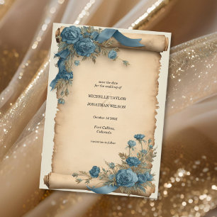 Vintage Victorian Floral Botanical Save the Date Invitation