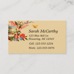 Vintage Victorian Floral Business Card