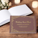 Vintage Victorian Floral Calligraphy Wedding Guest Book<br><div class="desc">Capture memories in timeless elegance with our Vintage Victorian Floral Wedding Foil Guest Book. Featuring intricate floral designs and luxurious foil accents, this guest book exudes classic charm and sophistication. Perfect for preserving heartfelt messages from your loved ones, it blends old-world beauty with modern craftsmanship. The high-quality materials and refined...</div>
