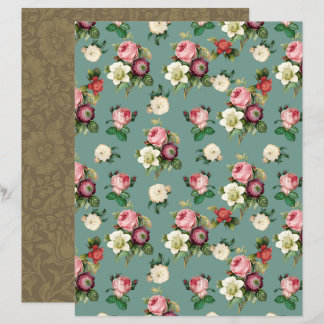 Vintage Victorian Floral Craft Paper - Marple Hall