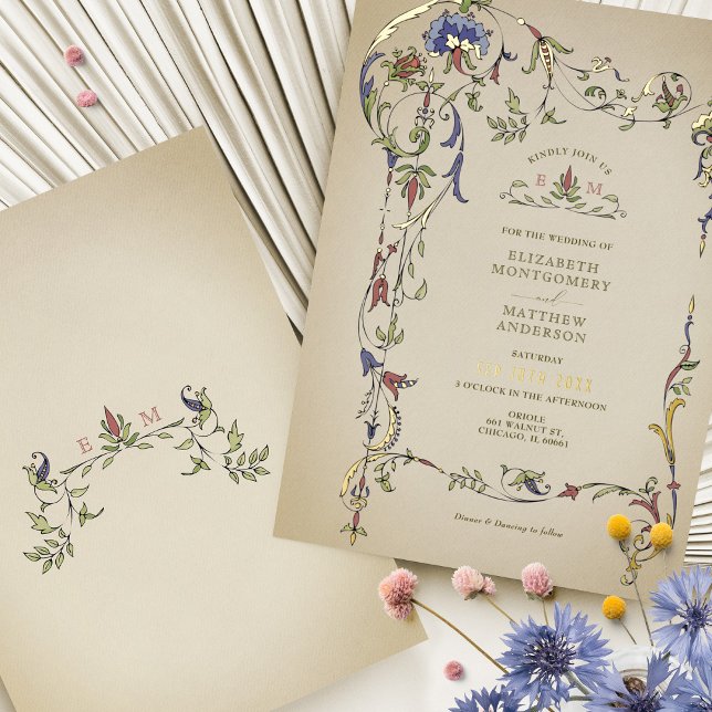 Vintage Victorian Floral Ornaments Wedding (Creator Uploaded)