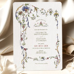 Vintage Victorian Floral Ornaments Wedding Invitat Invitation<br><div class="desc">Vintage Victorian wedding invitations in a floral, romantic, and whimsical design. Victorian flourishes complement classic art deco fonts. Please enter your custom information, and you're done. If you wish to change the design further, click the blue "Customize It" button. Thank you so much for considering my design for your wedding!...</div>