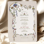Vintage Victorian Floral Ornaments Wedding Invitation<br><div class="desc">Vintage Victorian wedding invitations in a floral, romantic, and whimsical design. Victorian flourishes complement classic art deco fonts. Please enter your custom information, and you're done. If you wish to change the design further, click the blue "Customize It" button. Thank you so much for considering my design for your wedding!...</div>