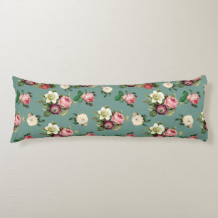 Vintage Victorian Floral Pattern Home Bedding Body Pillow