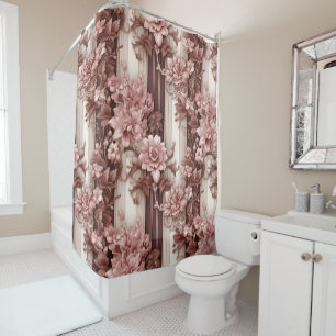 Vintage Victorian Floral Pattern in Dusty Pink