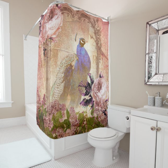 Vintage Victorian Floral Peacock (In Situ)
