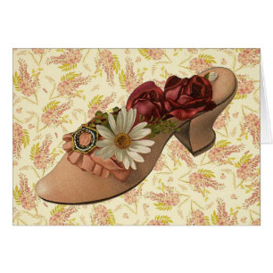Vintage Victorian Floral Shoe
